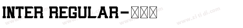 inter regular字体转换